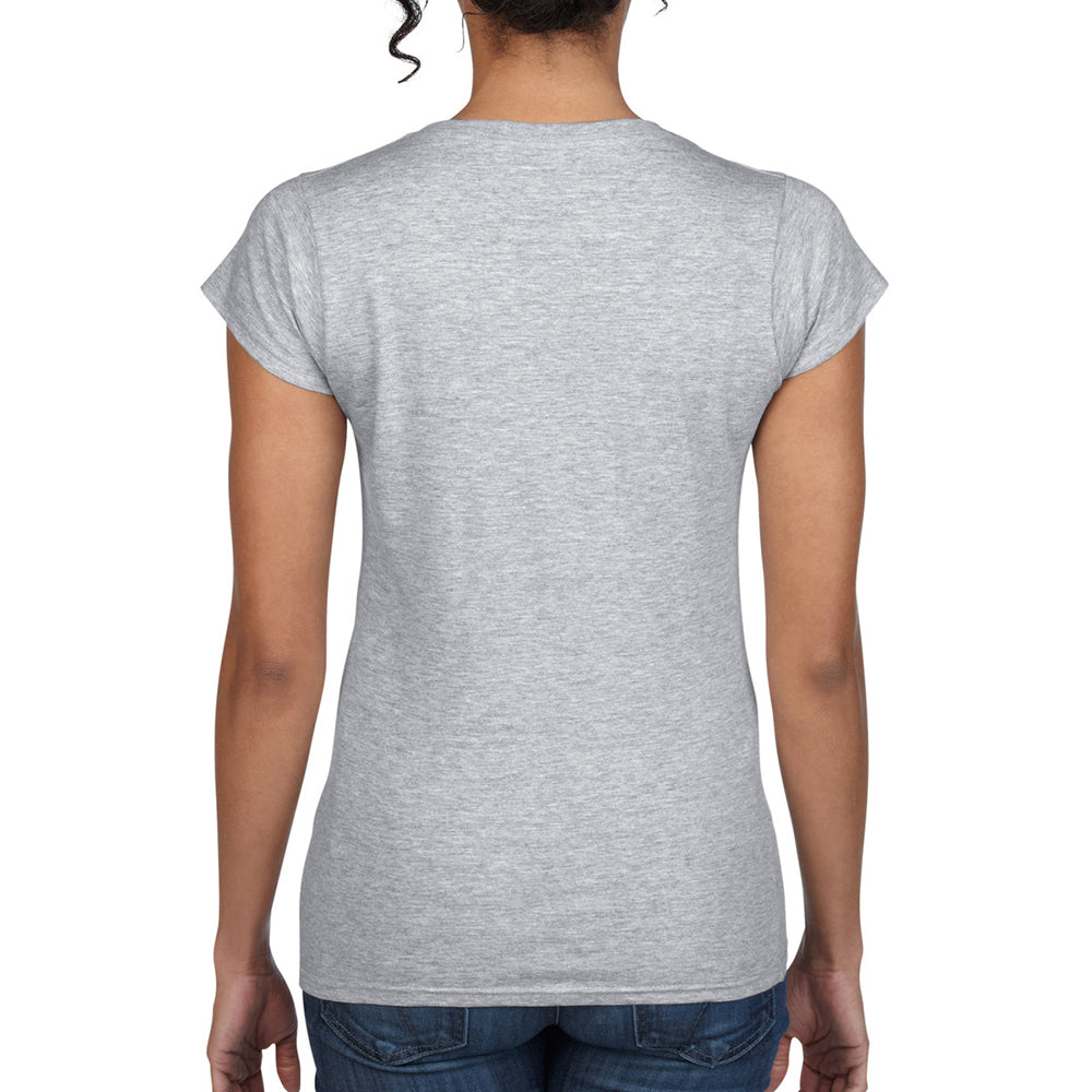 Sport Grey (RS) - Pack Shot - Gildan Womens-Ladies Soft V Neck T-Shirt