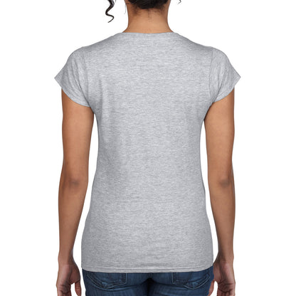 Sport Grey (RS) - Pack Shot - Gildan Womens-Ladies Soft V Neck T-Shirt