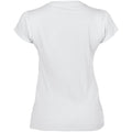 White - Back - Gildan Ladies Soft Style Short Sleeve V-Neck T-Shirt