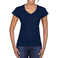 Navy - Lifestyle - Gildan Ladies Soft Style Short Sleeve V-Neck T-Shirt