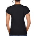 Black - Pack Shot - Gildan Ladies Soft Style Short Sleeve V-Neck T-Shirt