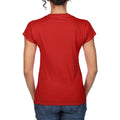 Red - Pack Shot - Gildan Ladies Soft Style Short Sleeve V-Neck T-Shirt