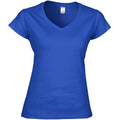 Royal - Front - Gildan Ladies Soft Style Short Sleeve V-Neck T-Shirt