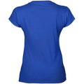Royal - Back - Gildan Ladies Soft Style Short Sleeve V-Neck T-Shirt