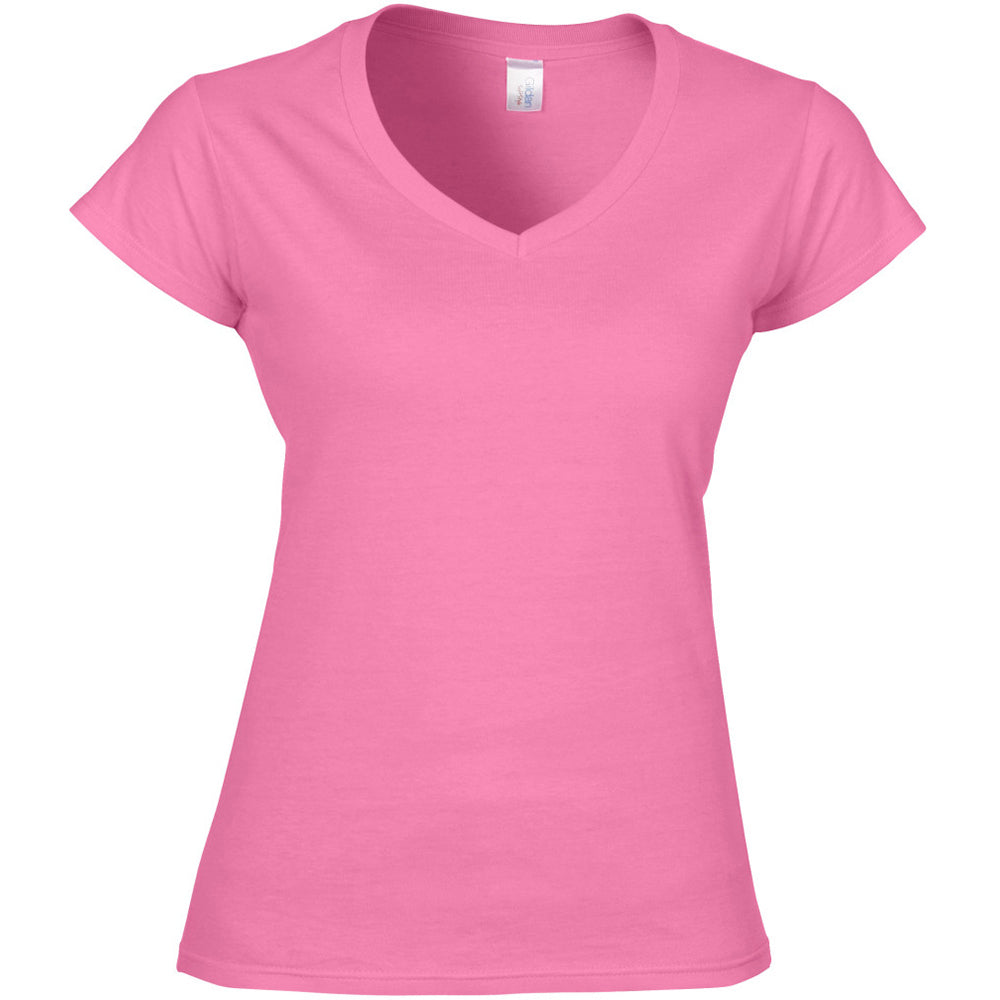 Azalea - Front - Gildan Womens-Ladies Soft V Neck T-Shirt