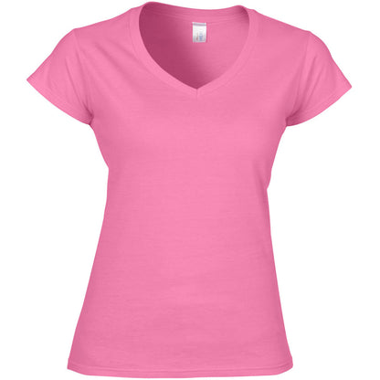 Azalea - Front - Gildan Womens-Ladies Soft V Neck T-Shirt