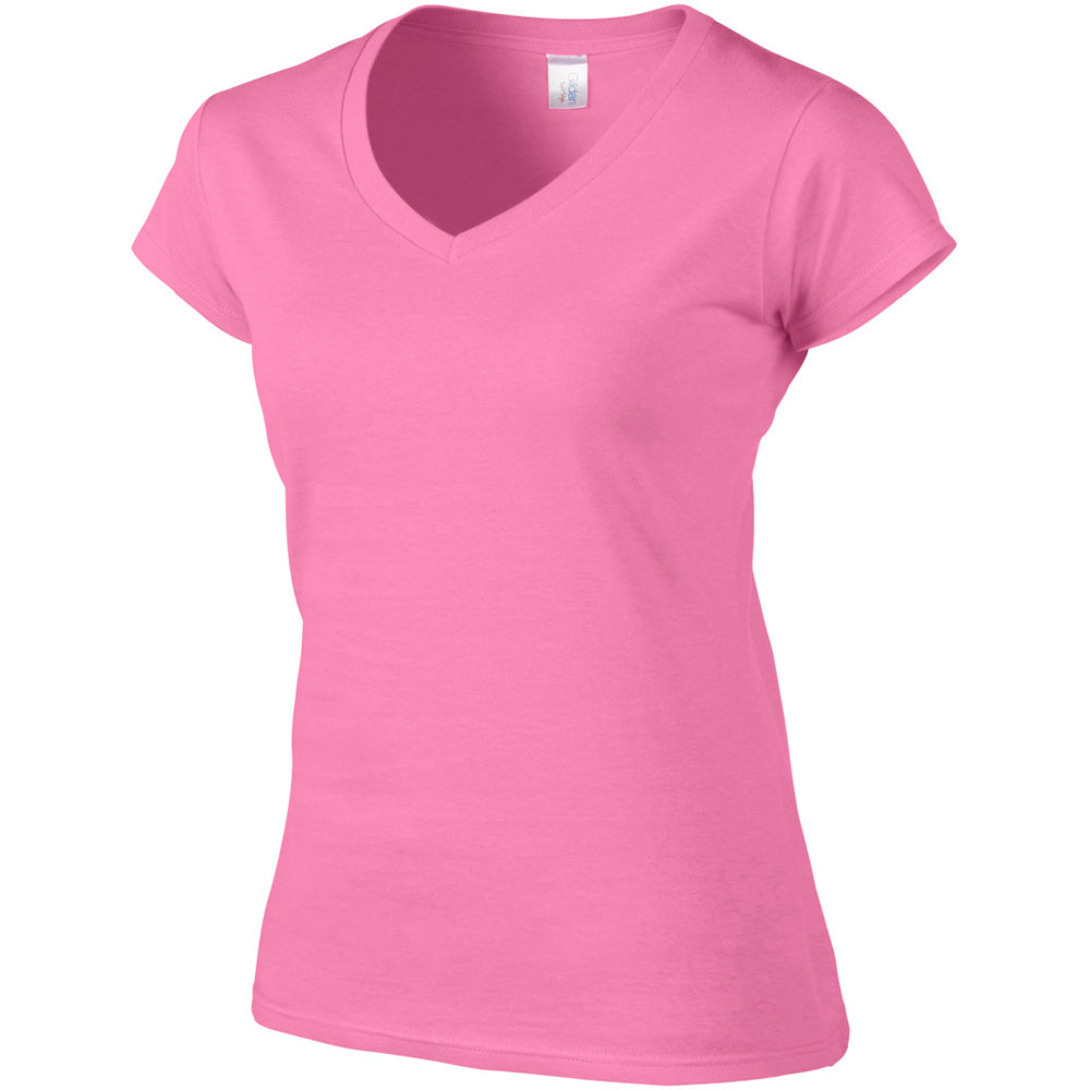 Azalea - Side - Gildan Womens-Ladies Soft V Neck T-Shirt