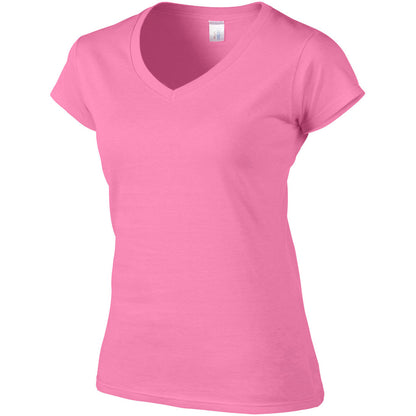 Azalea - Side - Gildan Womens-Ladies Soft V Neck T-Shirt