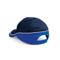 French Navy-Bright Royal Blue-White - Front - Beechfield Teamwear Competition Cap
