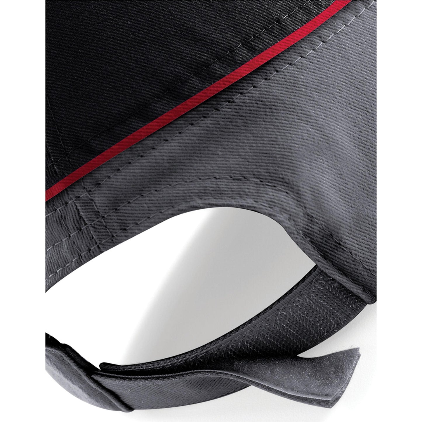 Black-Graphite-Classic Red - Side - Beechfield Teamwear Competition Cap