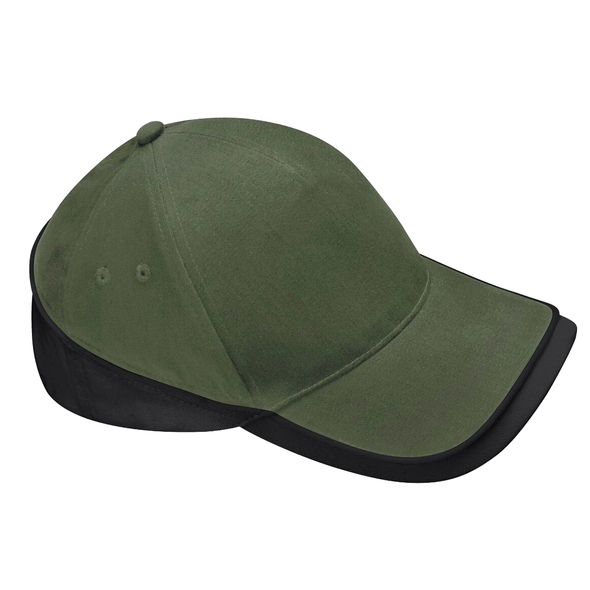 Olive Green-Black - Front - Beechfield Teamwear Competition Cap