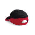 Black-Classic Red - Front - Beechfield Teamwear Competition Cap