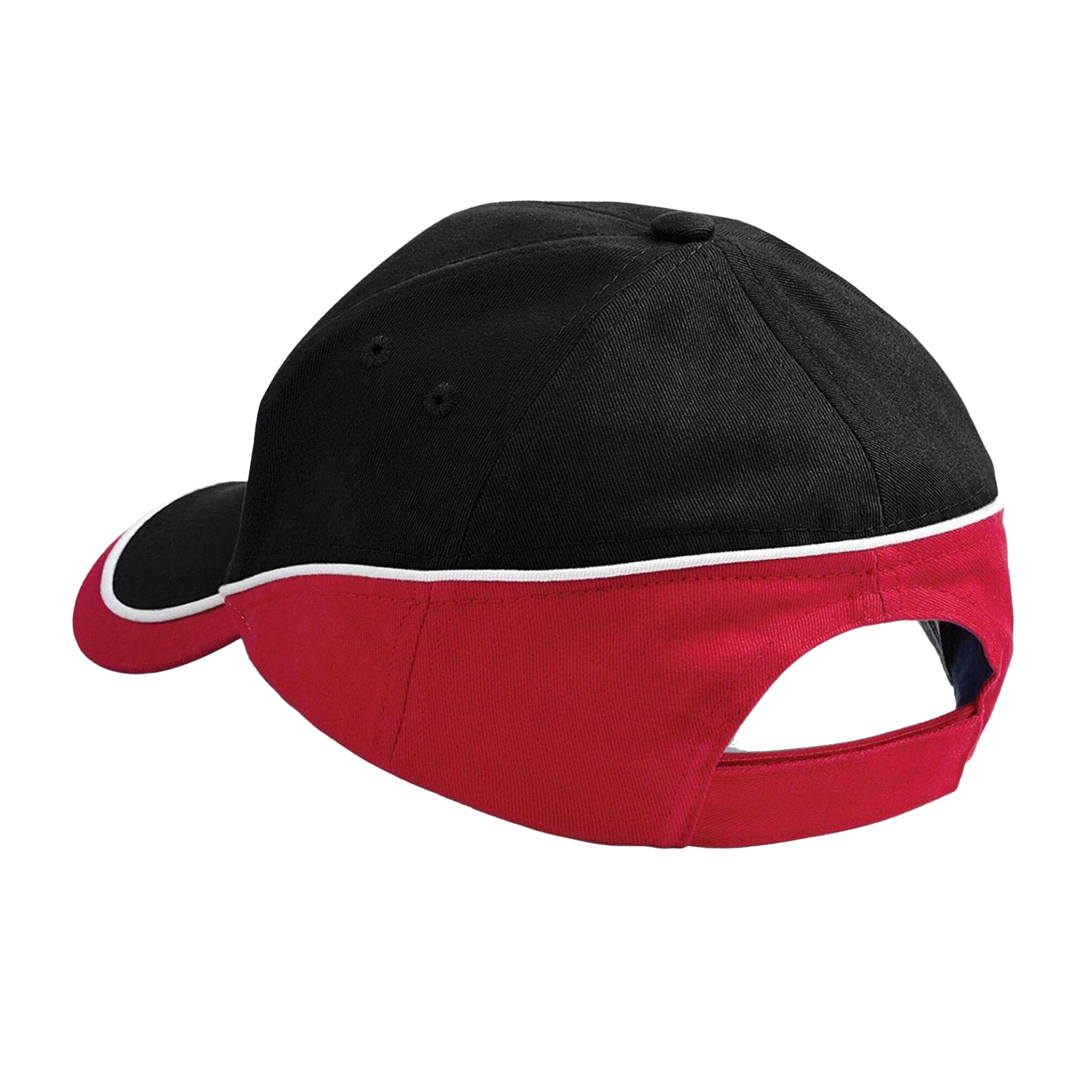 Black-Classic Red-White - Back - Beechfield Teamwear Competition Cap