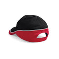 Black-Classic Red-White - Front - Beechfield Teamwear Competition Cap