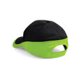 Black-Lime Green - Front - Beechfield Teamwear Competition Cap