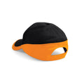 Black-Orange - Front - Beechfield Teamwear Competition Cap