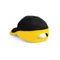 Black-Yellow - Front - Beechfield Teamwear Competition Cap