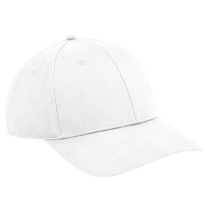 White - Front - Beechfield Urbanwear 6 Panel Snapback Cap