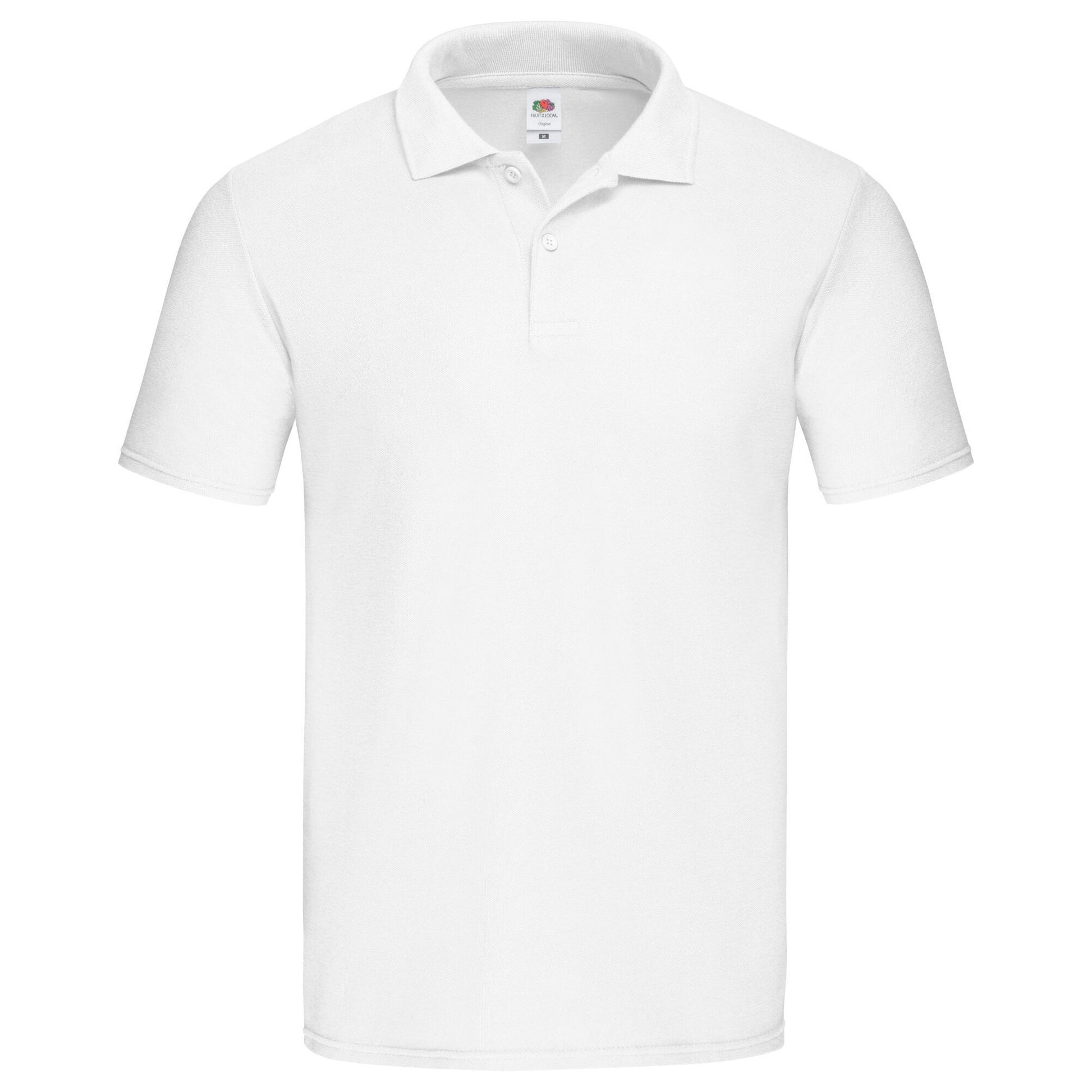 White - Front - Fruit of the Loom Mens Original Polo Shirt