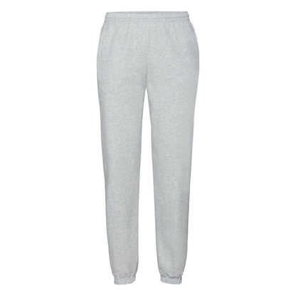 Heather Grey - Front - Fruit of the Loom Mens Elasticated Jogging Bottoms