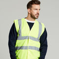 Yellow - Back - Ultimate Clothing Collection Unisex UCC4 Adult Hi-Vis Vest