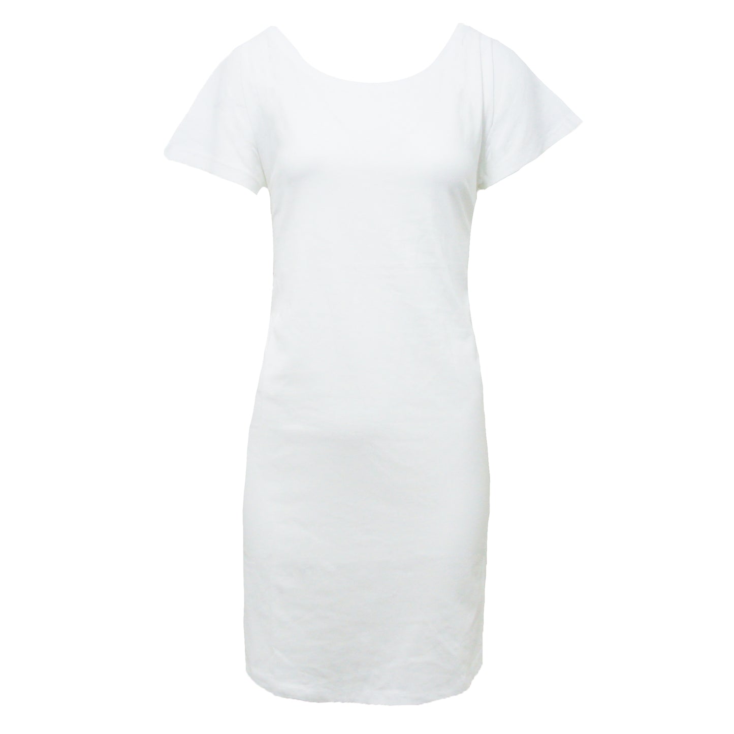 White - Front - Mantis Womens-Ladies Loose Fit T-Shirt Dress