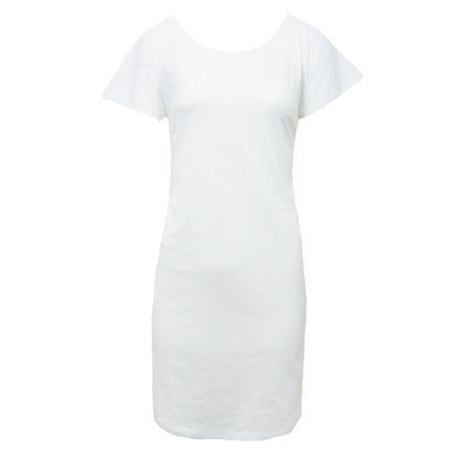 White - Front - Mantis Womens-Ladies Loose Fit T-Shirt Dress
