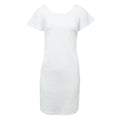 White - Front - Mantis Womens-Ladies Loose Fit T-Shirt Dress