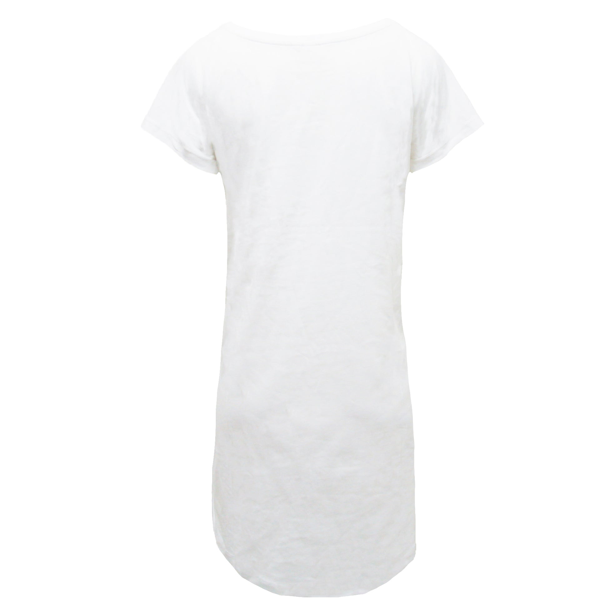 White - Back - Mantis Womens-Ladies Loose Fit T-Shirt Dress