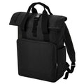 Black - Front - Bagbase Roll Top Twin Handle Laptop Bag