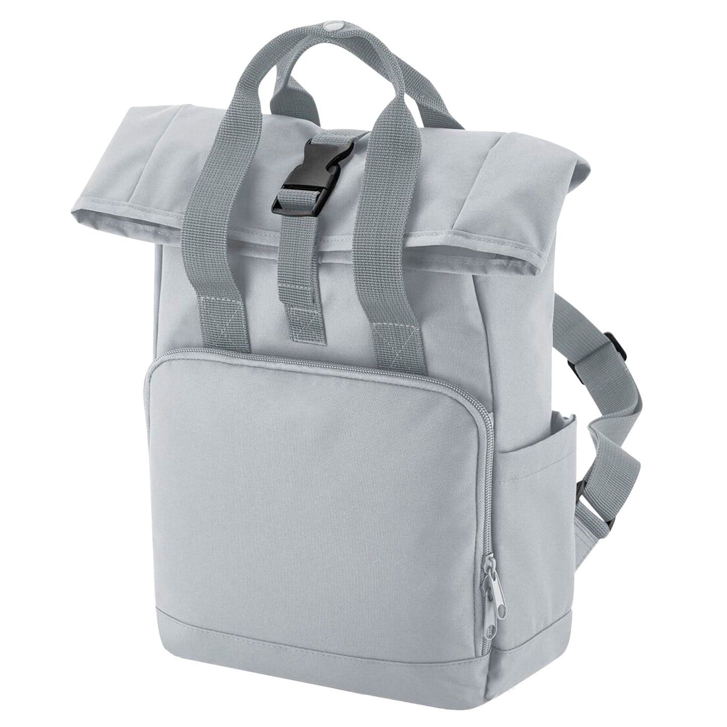 Light Grey - Front - Bagbase Mini Recycled Twin Handle Backpack