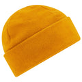 Mustard Yellow - Front - Beechfield Fleece Recycled Beanie