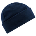 French Navy - Front - Beechfield Fleece Recycled Beanie