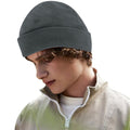 Steel Grey - Back - Beechfield Fleece Recycled Beanie