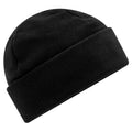 Black - Front - Beechfield Fleece Recycled Beanie