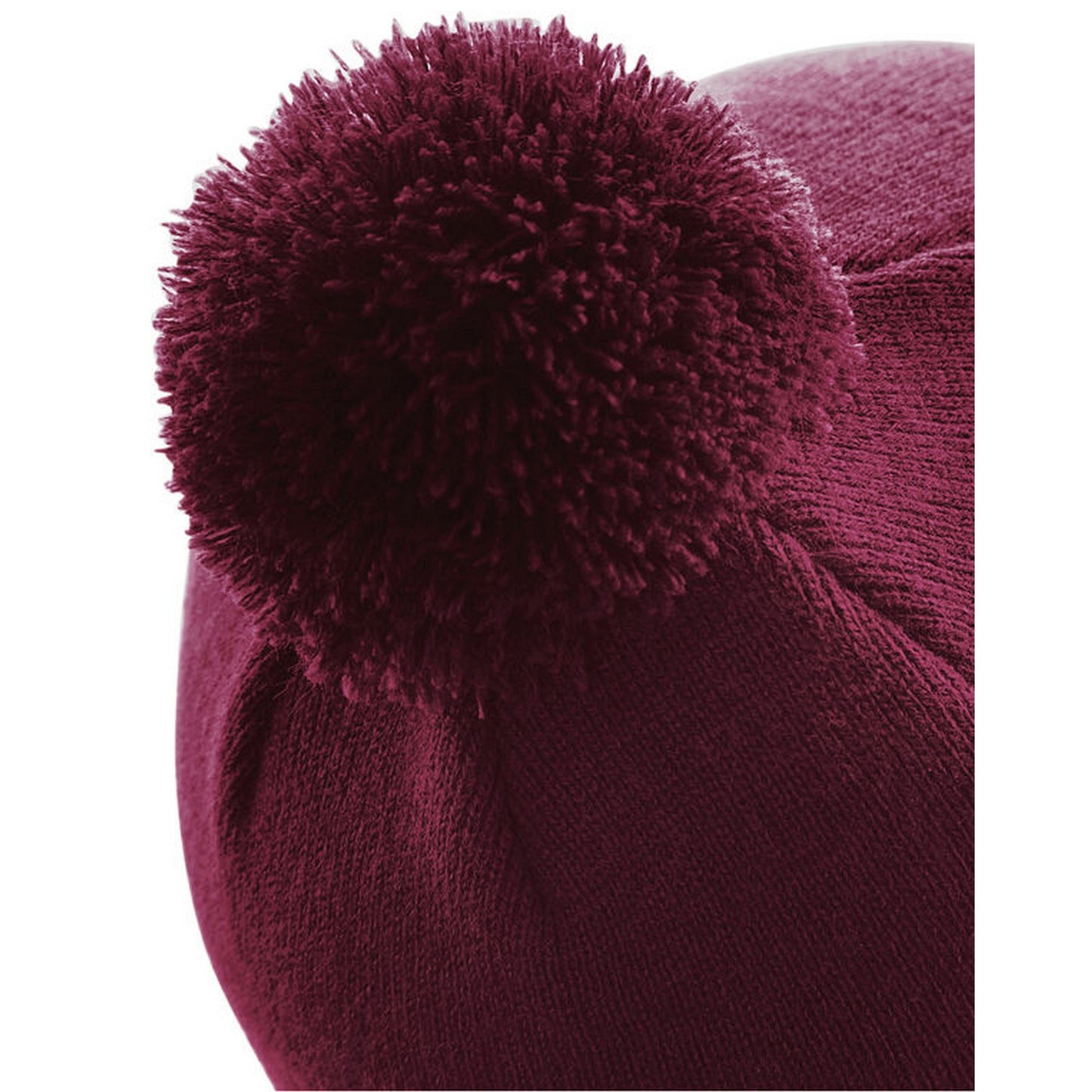 Burgundy - Back - Beechfield Original Pom Pom Beanie