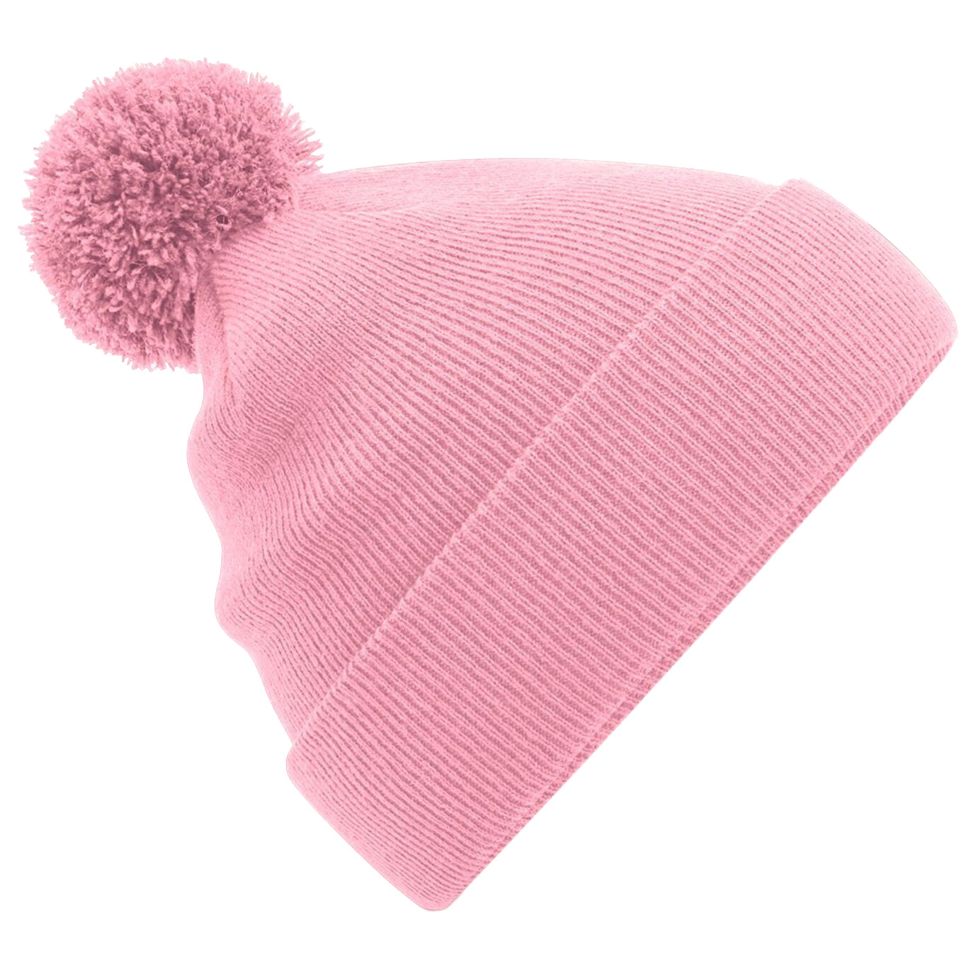 Dusky Pink - Front - Beechfield Original Pom Pom Beanie