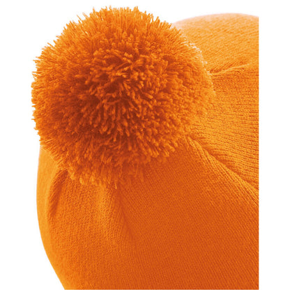 Orange - Back - Beechfield Original Pom Pom Beanie