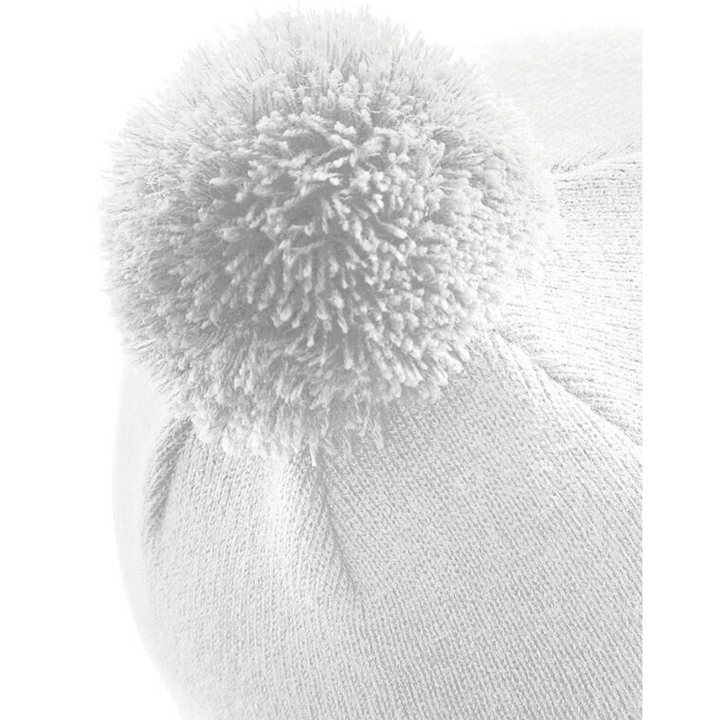 White - Back - Beechfield Original Pom Pom Beanie