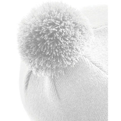 White - Back - Beechfield Original Pom Pom Beanie