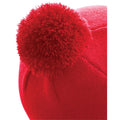 Classic Red - Back - Beechfield Original Pom Pom Beanie