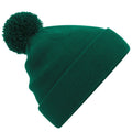 Bottle Green - Front - Beechfield Childrens-Kids Original Pom Pom Beanie