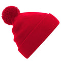 Classic Red - Front - Beechfield Childrens-Kids Original Pom Pom Beanie