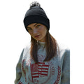Black-White - Back - Beechfield Snowstar Two Tone Recycled Beanie