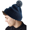French Navy-Light Grey - Back - Beechfield Snowstar Two Tone Recycled Beanie