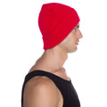 Classic Red - Side - Beechfield Original Organic Cotton Cuffed Beanie