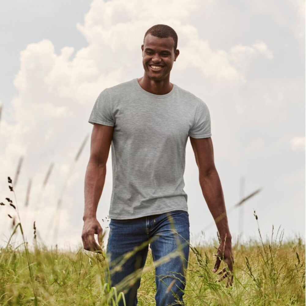 Athletic Heather Grey - Back - Fruit of the Loom Mens Iconic T-Shirt