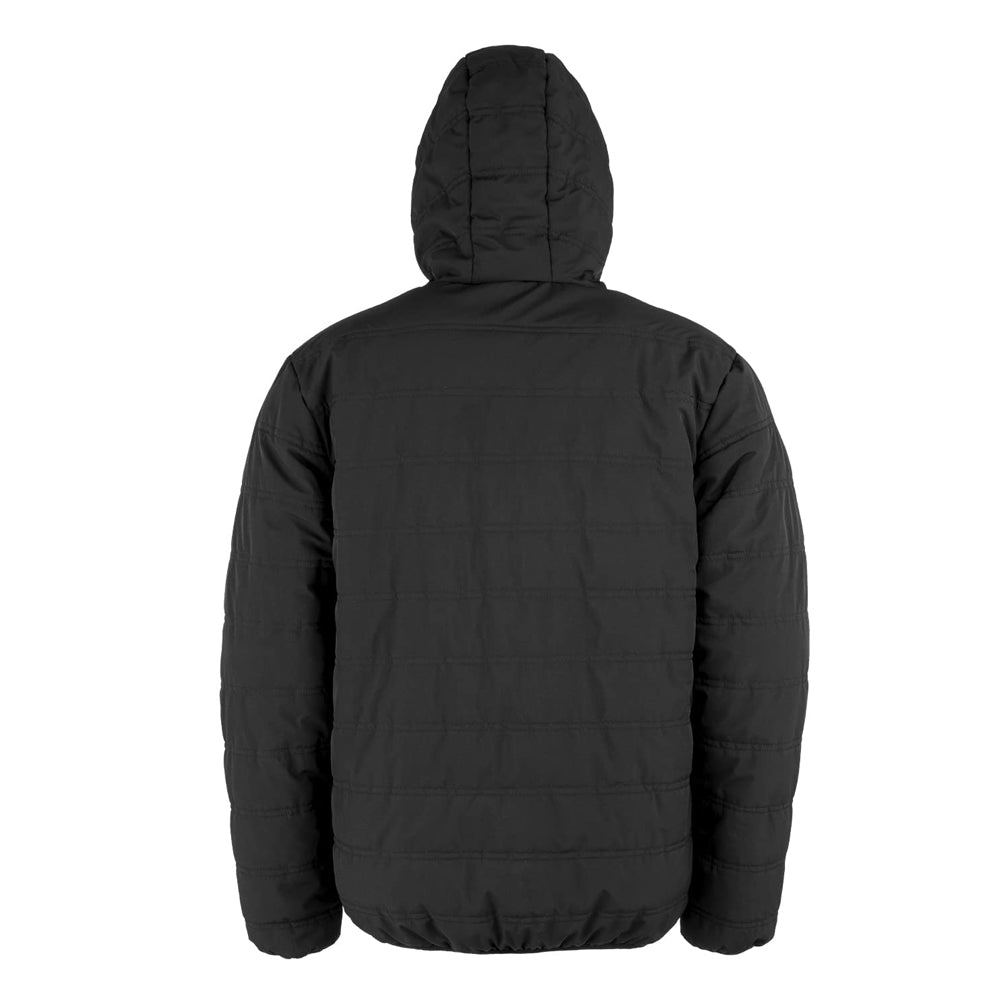 Black-Grey - Back - Result Genuine Recycled Mens Compass Padded Winter Jacket