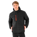 Black-Red - Back - Result Genuine Recycled Mens Compass Padded Winter Jacket
