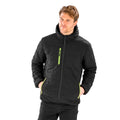 Black-Lime Green - Back - Result Genuine Recycled Mens Compass Padded Winter Jacket